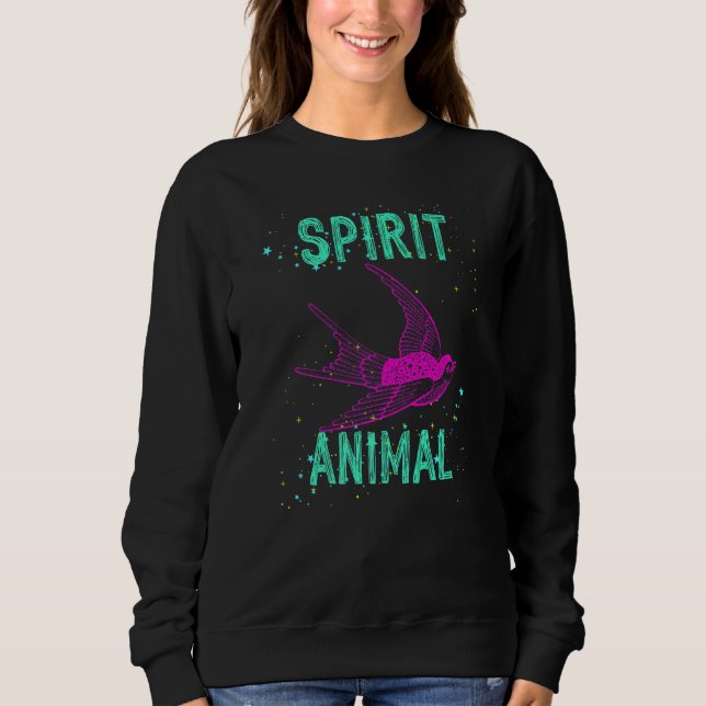 Spirit Animal Swallow Bird Pink Animals Comfort Cu Sweatshirt (Front)