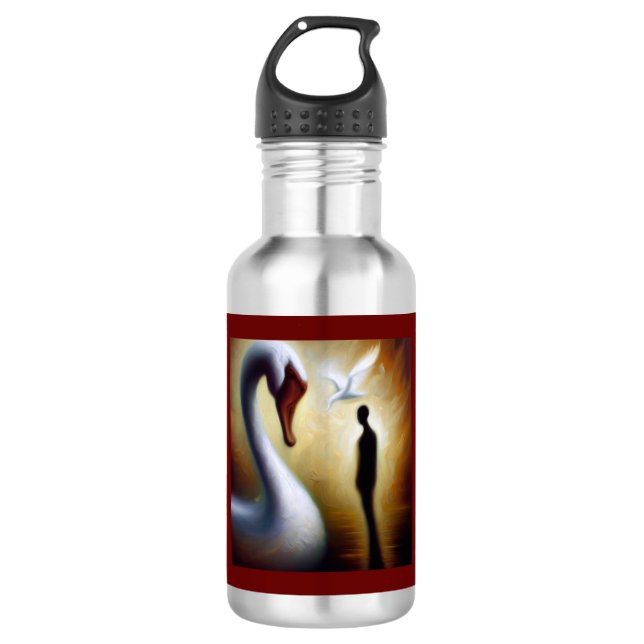 Spirit Animal Swan 1 Stainless Steel Water Bottle (Front)