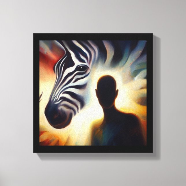 Spirit Animal Zebra 2 Canvas Print (Front)