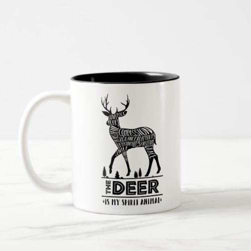 Spirit Animals The Deer  Two_Tone Coffee Mug