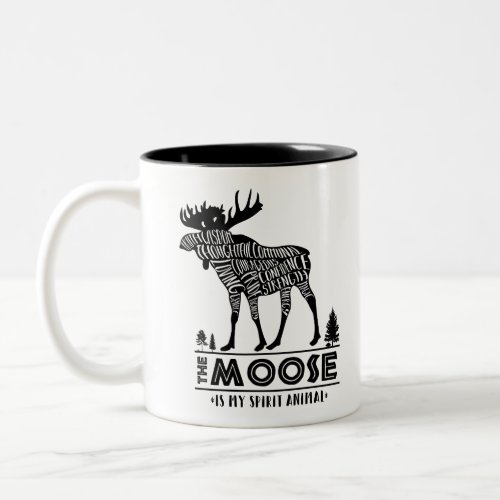 Spirit Animals The Moose  Two_Tone Coffee Mug