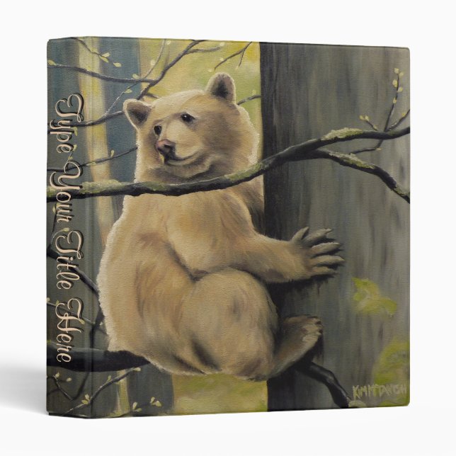 Spirit Bear Binder Bear Art Photo Album Customized (Front/Spine)