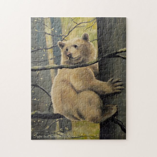 Spirit Bear Puzzle Personalized Kermode Bear Games (Vertical)