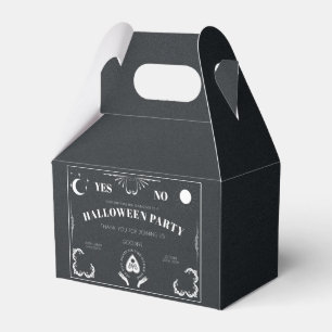 Spirit Board Celestial Black & White Halloween Favor Boxes