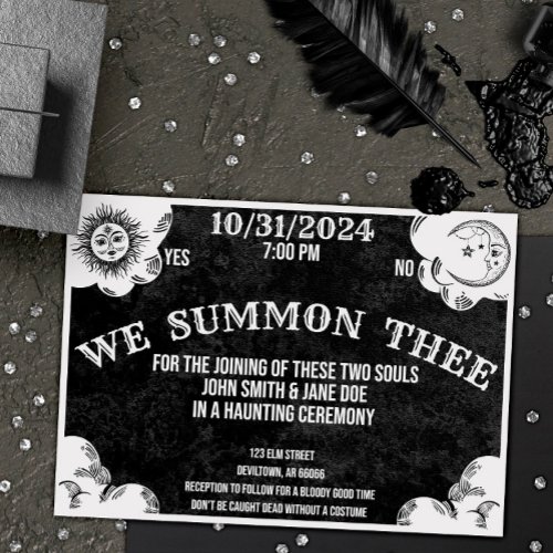 Spirit Board Gothic Halloween Wedding or Shower Invitation