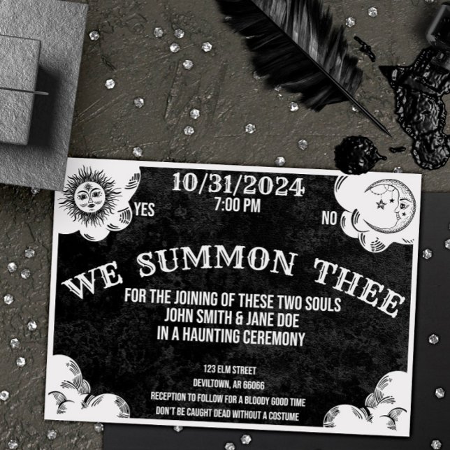 Spirit Board Gothic Halloween Wedding or Shower Invitation (Creator Uploaded)