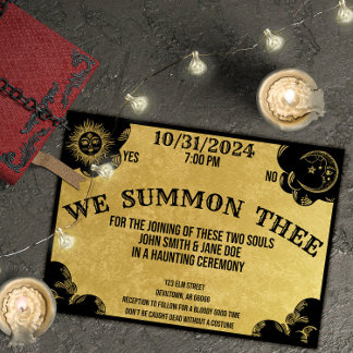 Spirit Board Gothic Halloween Wedding or Shower Invitation