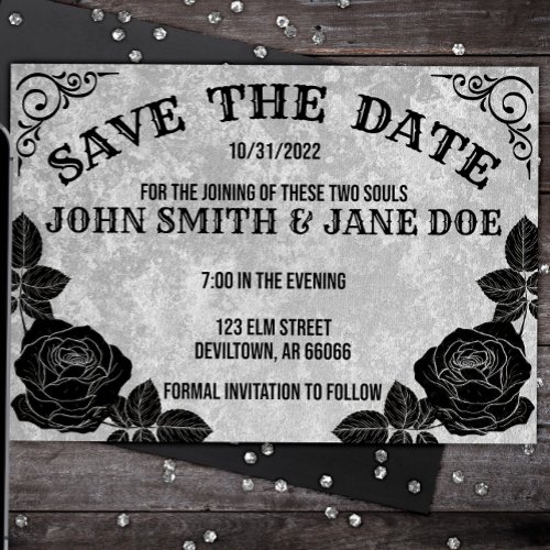 Spirit Board Gothic Halloween Wedding or Shower Sa Save The Date