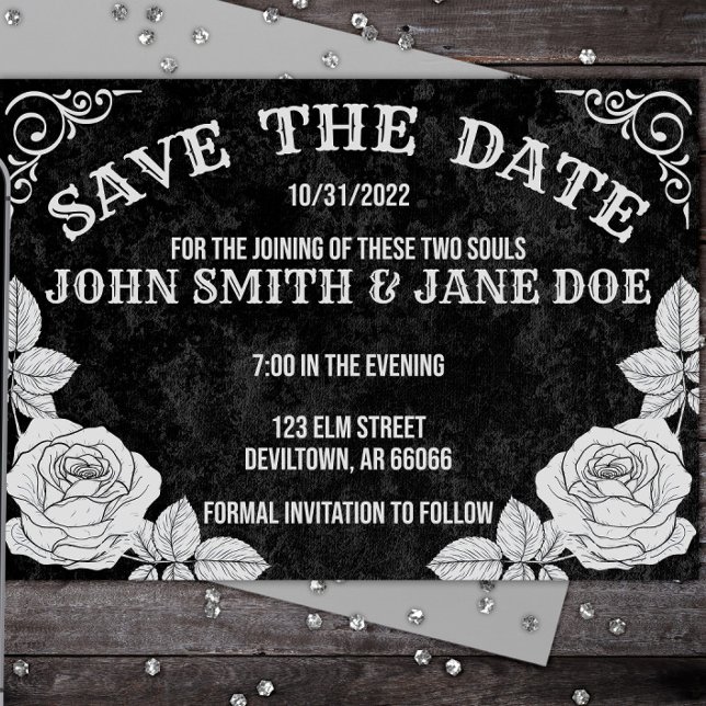 Spirit Board Gothic Halloween Wedding or Shower Save The Date (Creator Uploaded)