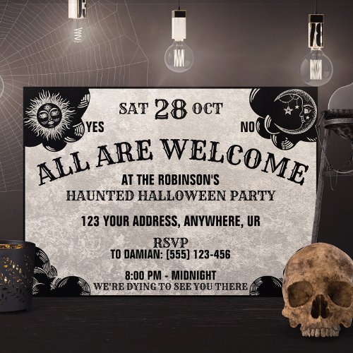 Spirit Board Gothic Spooky Witchy Halloween Party Invitation