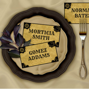 Spirit Board Gothic, Vintage Folded Place Card