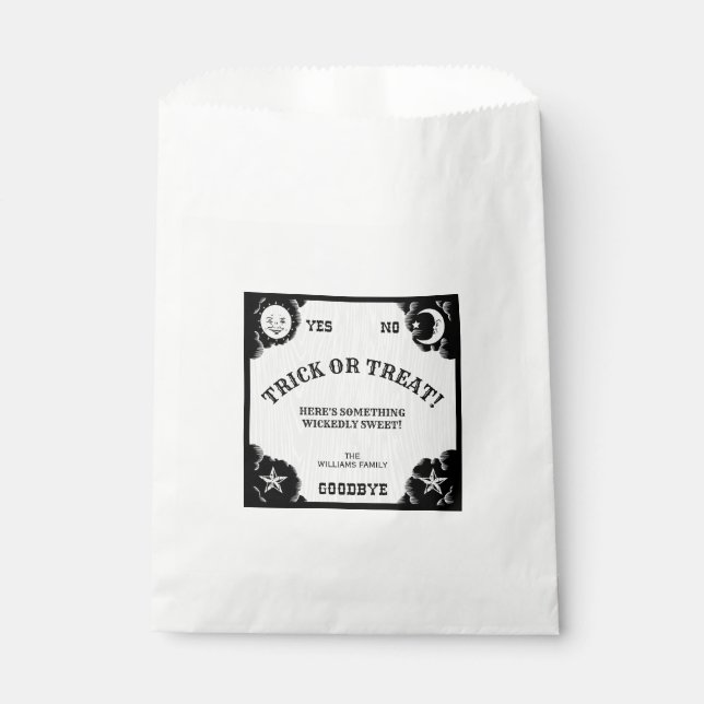 Spirit Board Halloween Favor Bags (Front)