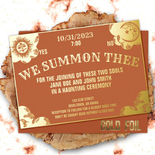 Spirit Board Halloween & Gothic Wedding and Shower Foil Invitation