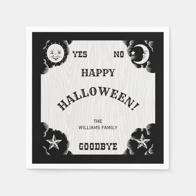 Spirit Board Halloween Paper Napkin (Front)
