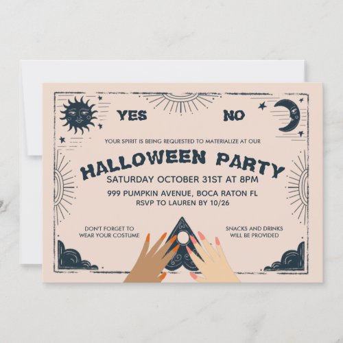 Spirit Board Halloween Party Invitation