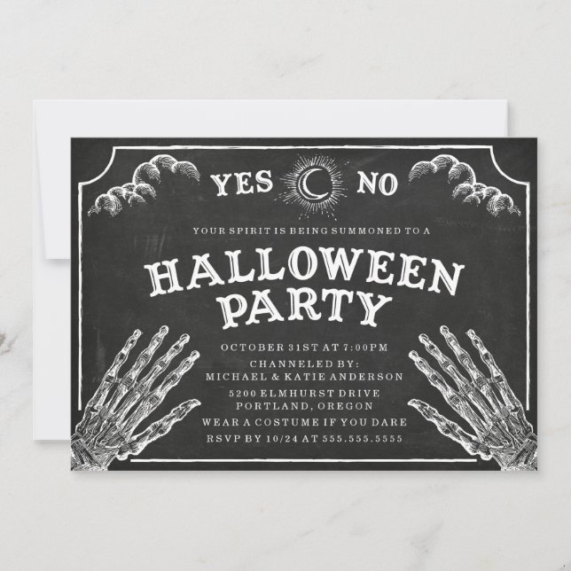 Spirit Board Halloween Party Invitation (Front)
