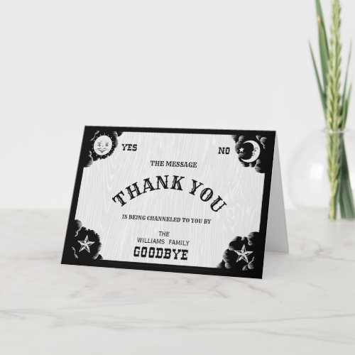 Spirit Board Halloween Thank You Greeting Card