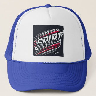 SPIRIT Bold Sports Typography Design Trucker Hat