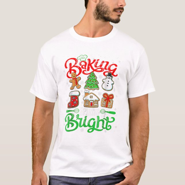 Spirit Bright Donut Christmas T-Shirt (Front)