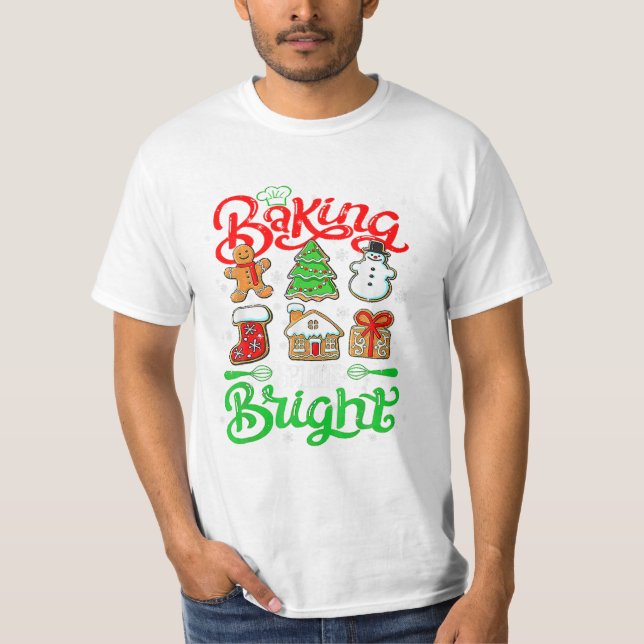 Spirit Bright Donut Christmas T-Shirt (Front)