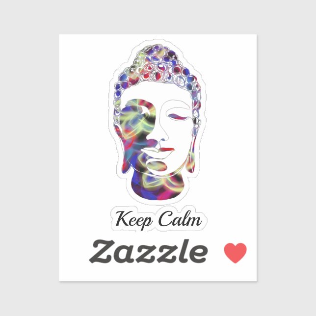 Spirit Butterfly abstract drawn buddha silhouette Sticker (Sheet)