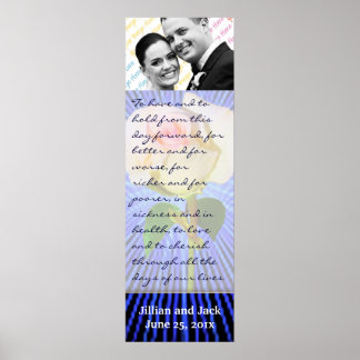 Spirit Circle Rose WEDDING Vows Display Poster
