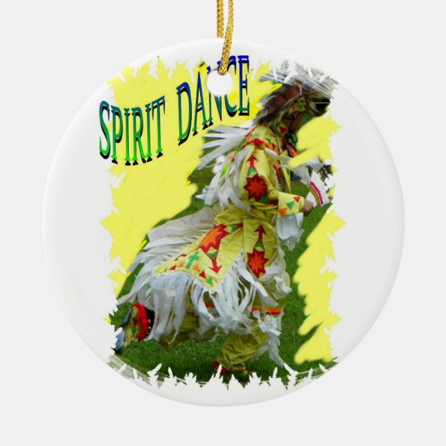 Spirit Dance Native American Christmas Ornament (Front)