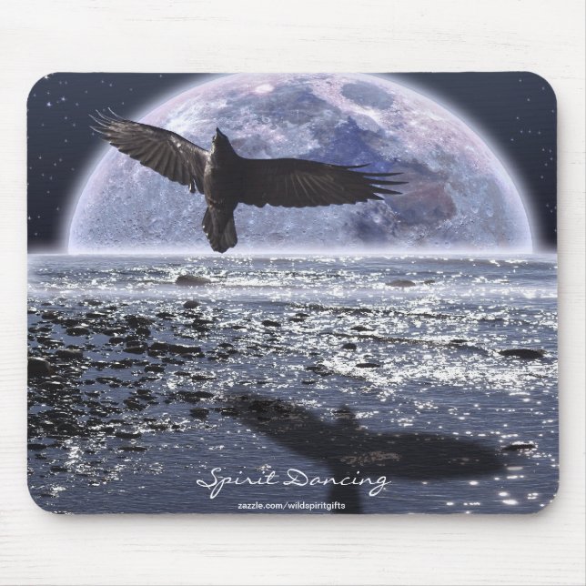 SPIRIT DANCING ~ Raven Fantasy Art Mouse Pad (Front)