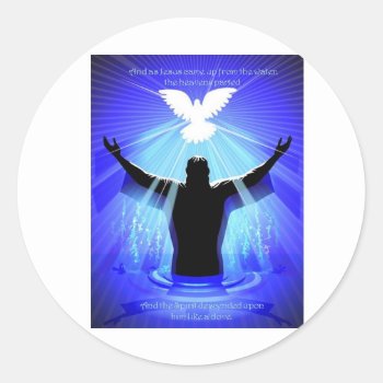 Spirit Descending Like A Dove Classic Round Sticker by charlynsun at Zazzle