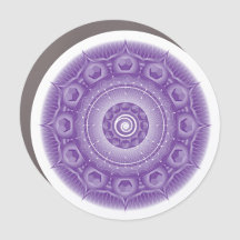 Spirit Dodecahedron Purple Mandala Car Magnet