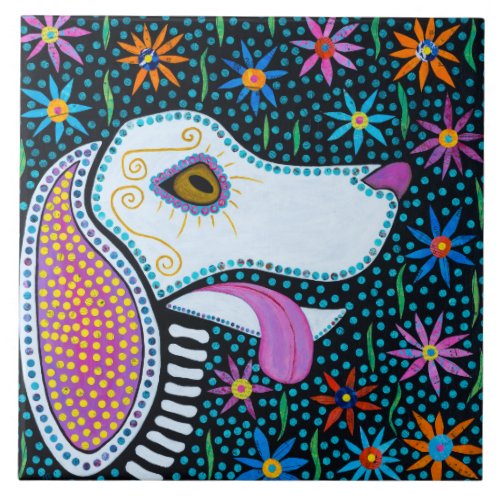 Spirit Dog Ceramic Tile