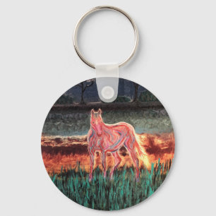 Spirit Dream Horse, Painted Keychain