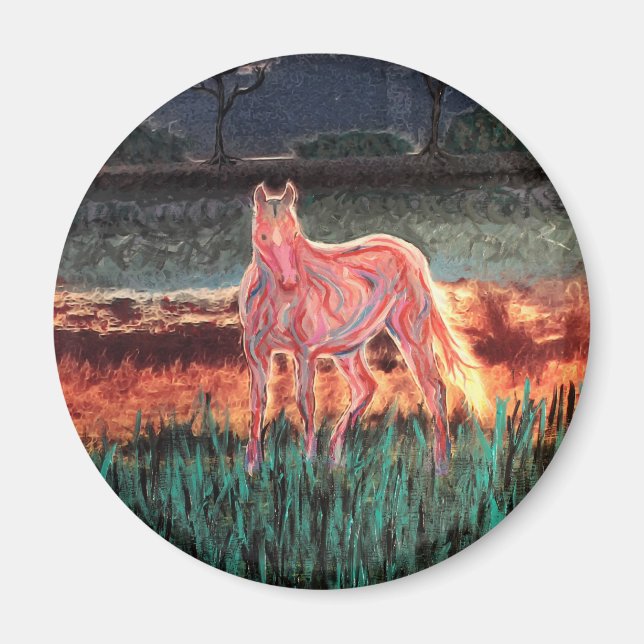 Spirit Dream Horse, Painted Magnet (Front)