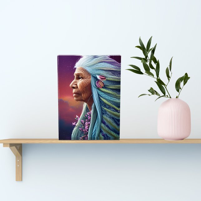 Spirit Elder Native American Fantasy Digital Art Photo Block (Creator Uploaded)
