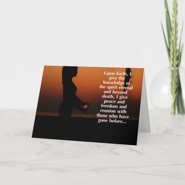 Spirit Eternal Dark Mother Wiccan Sympathy Card (Front)
