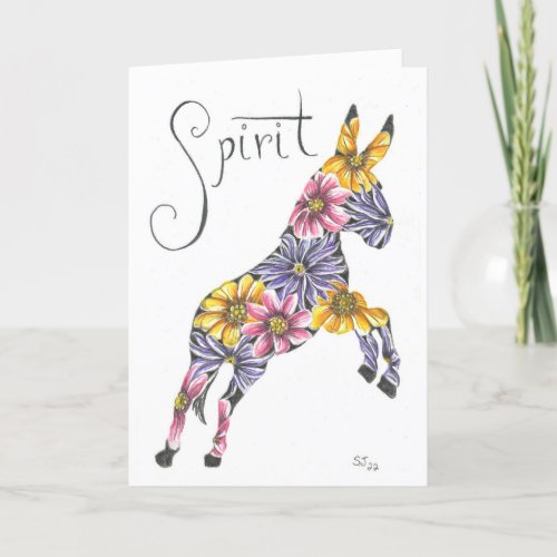 Spirit Floral Jumping Mule by Sherry Jarvis  Thank You Card