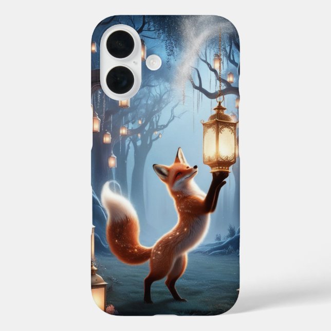 Spirit Fox Phone Case – Fantasy Lantern Forest Art (Back)