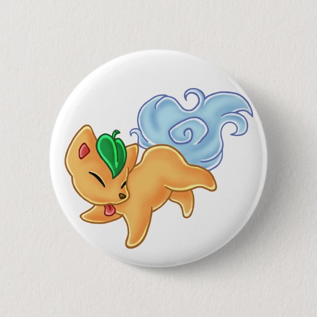 Spirit Fox Pinback Button (Front)