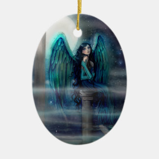 Spirit Guide Angel Fantasy Art by Molly Harrison Ceramic Ornament