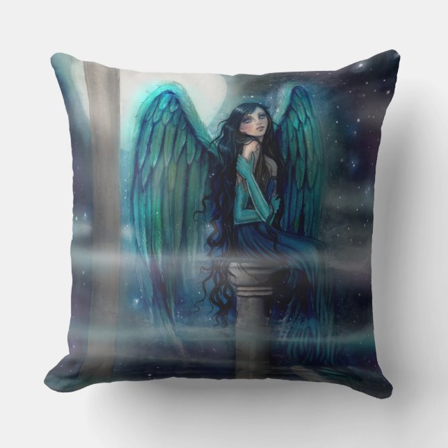 Spirit Guide Angel Fantasy Art Throw Pillow (Front)