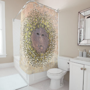 Spirit in Stone Petroglyph Shower Curtain