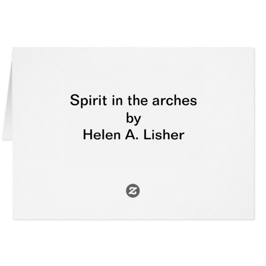 Spirit in the arches (Back Horizontal)