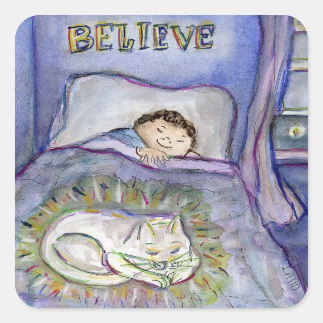 Spirit Kitty Cat Art Decal Stickers (Front)