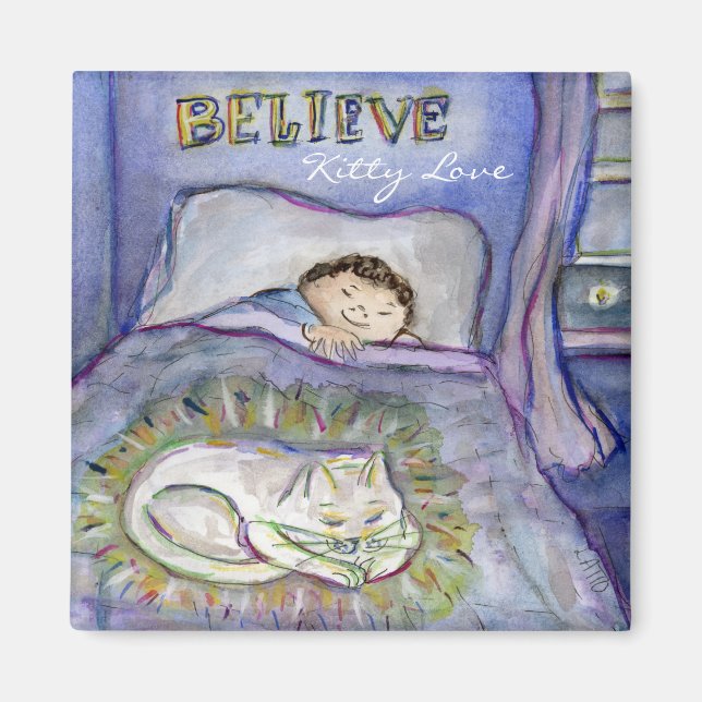 Spirit Kitty Custom Art Refrigerator Magnets (Front)