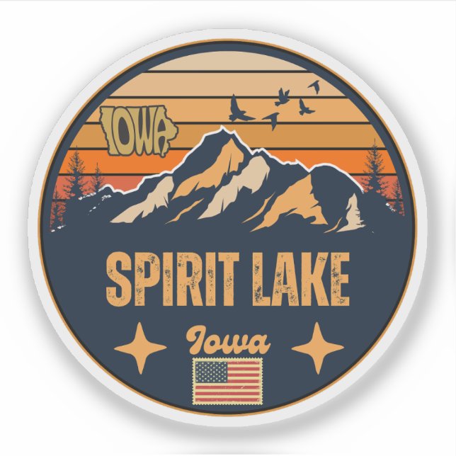 Spirit Lake, Iowa Sticker (Front)