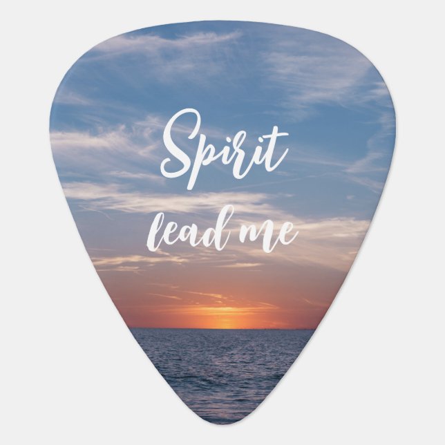 Spirit Lead Me Christian Guitar Pick (Front)
