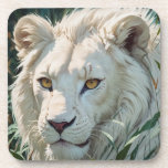 Spirit Lion - Rare White Lion Beverage Coaster