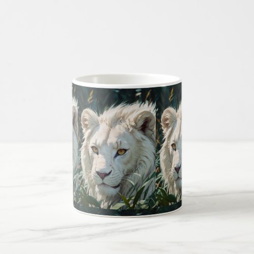 Spirit Lion _ Rare White Lion Coffee Mug