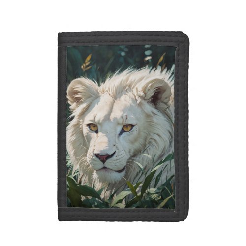 Spirit Lion _ Rare White Lion Trifold Wallet