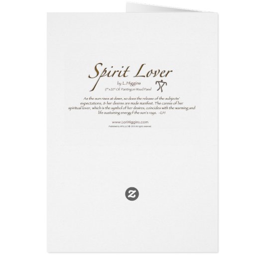"Spirit Lover" by Lori Higgins (Back)